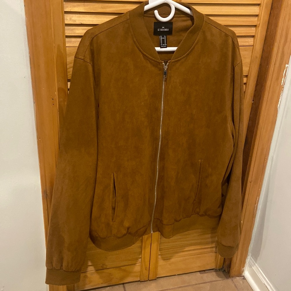 Forever21 Brown Lightweight Avaiator Bomber Jacket